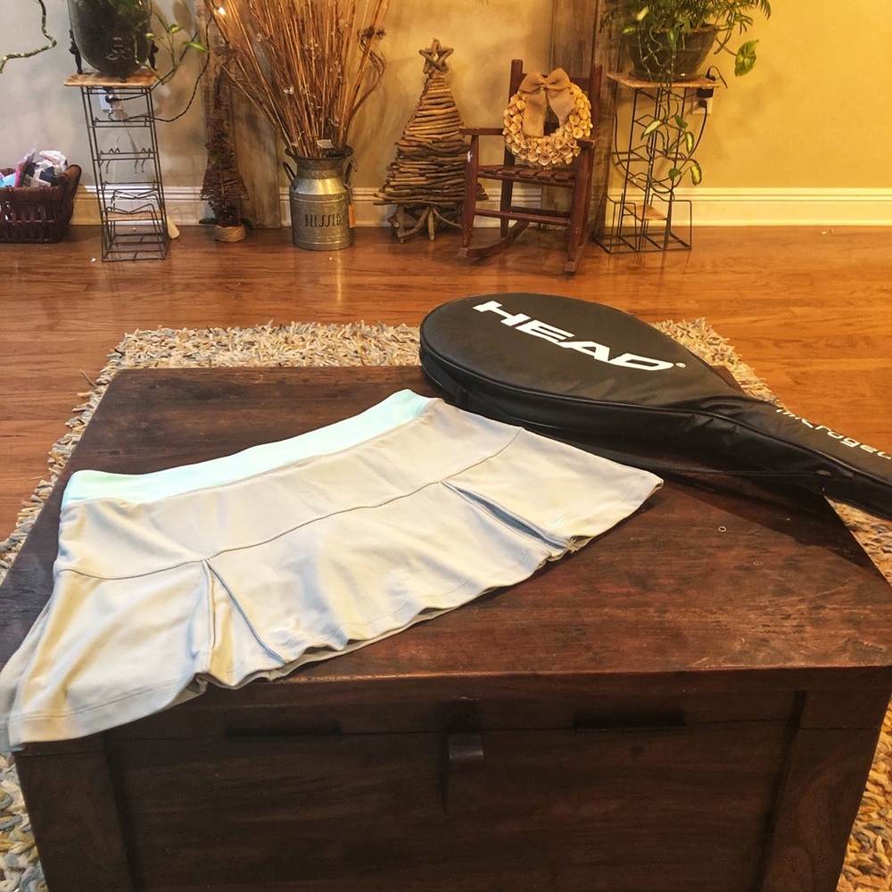 Nike light gray tennis skirt.